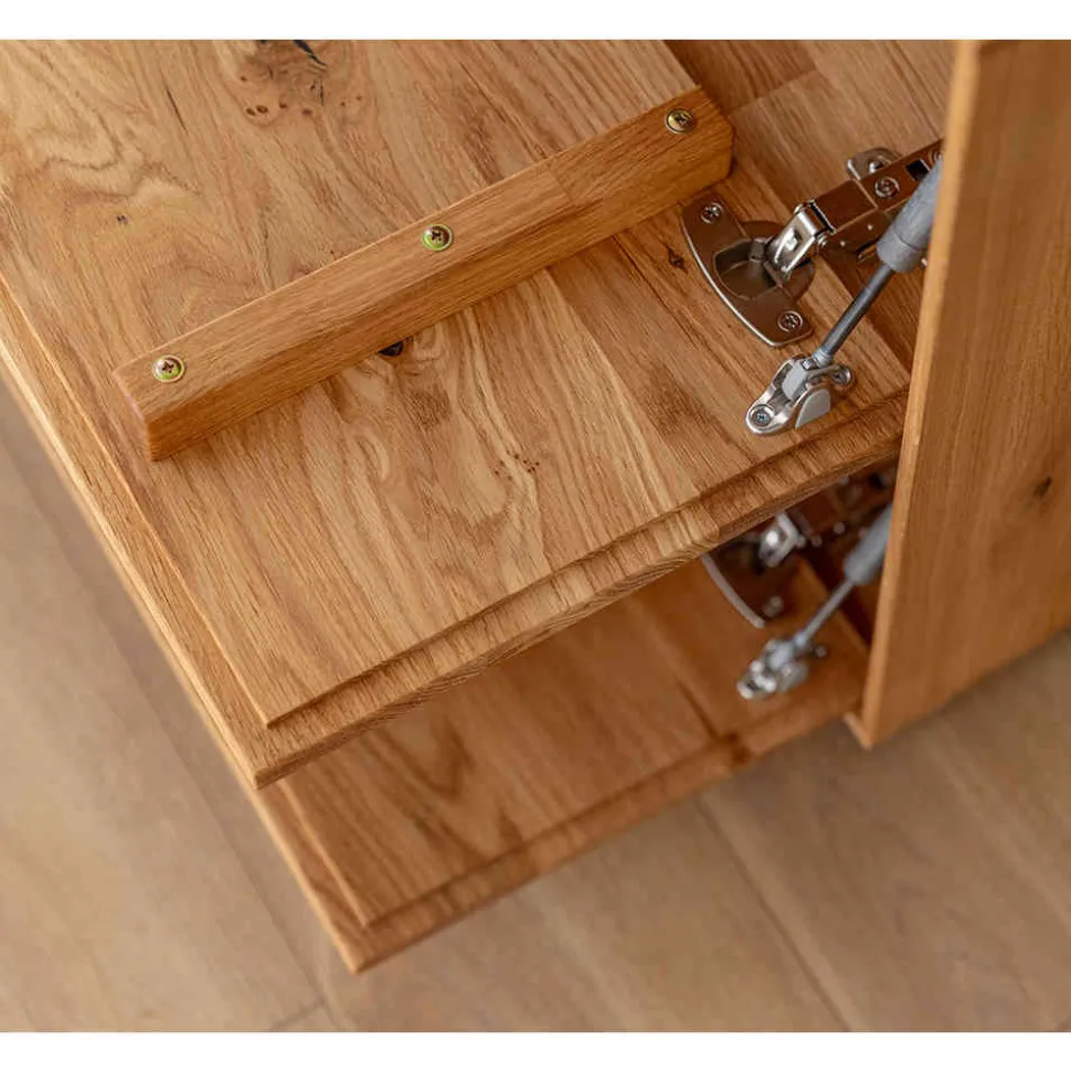 Wildeiche Sideboard mit zwei Klappen & Türen - Cocondar