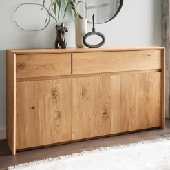 Wildeiche Sideboard mit zwei Schubladen - Zandras