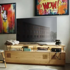 Wildeiche TV Board mit 170 cm Breite - Millena