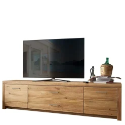 Wildeiche TV Lowboard aus geöltem Massivholz - Loitons