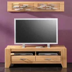Wildeiche TV Lowboard mit zwei Schubladen - Miarizia