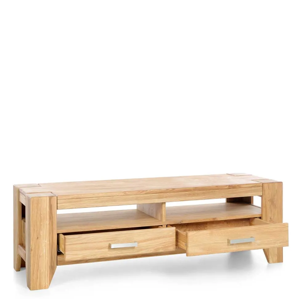 Wildeiche TV Lowboard mit zwei Schubladen - Miarizia