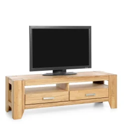 Wildeiche TV Lowboard mit zwei Schubladen - Miarizia