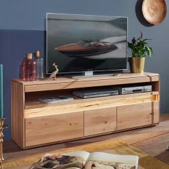 Wildeiche Unterschrank für TV mit Beleuchtung - Acmida