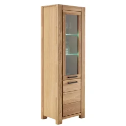 Wildeiche Vitrine teilmassiv - Sophia