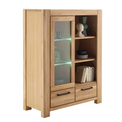 Wildeiche Wohnzimmerschrank teilmassiv - Sophia