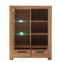 Wildeiche Wohnzimmerschrank teilmassiv - Sophia