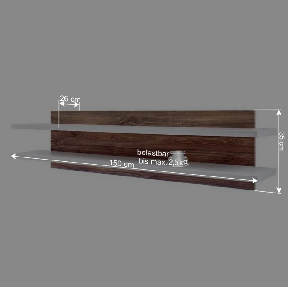 Wohnkombination 330 cm breit - Icadro (vierteilig)