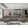 Wohnlandschaft in Taupe mit Bettfunktion - Anzarote