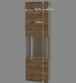 Wohnmöbel Set in Eiche Bianco - Crokas (vierteilig)