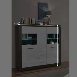 Wohnraum Schränke zweifarbig - Istensa (dreiteilig)