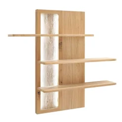 Wohnraum Wandregal in Eiche Bianco - Crokas