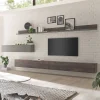 Wohnwand Hängeschränke und Wandboards im Set - Mundo (fünfteilig)