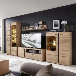 Wohnwandmöbel mit LED Beleuchtung - Mattadore (vierteilig)