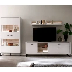Wohnwandmöbel-Set modern - Varzino (dreiteilig)