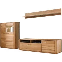 Wohnzimmer Anbauwand Athias aus Kernbuche (dreiteilig)