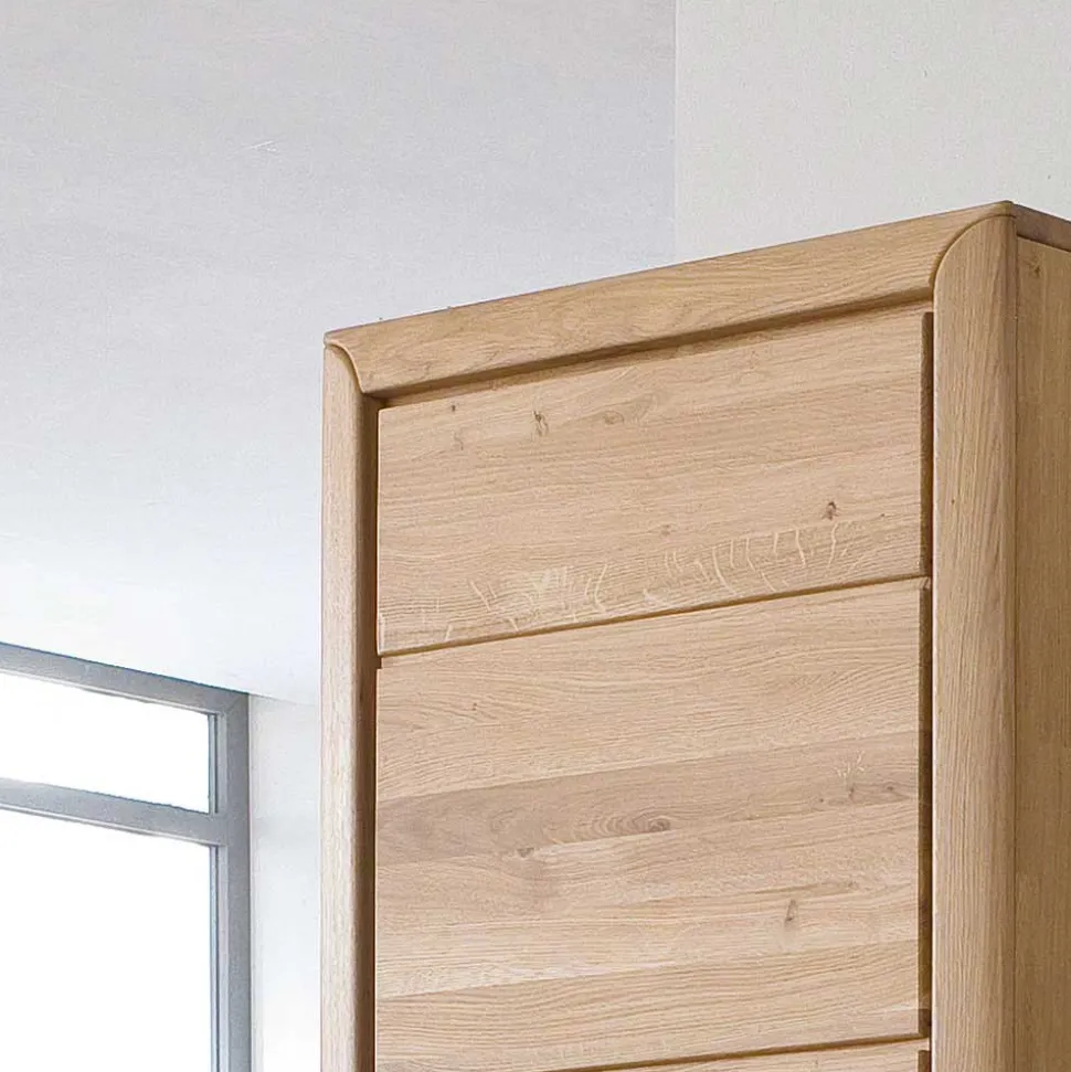 Wohnzimmer Anbauwand Croconia aus Wildeiche Massivholz (dreiteilig)