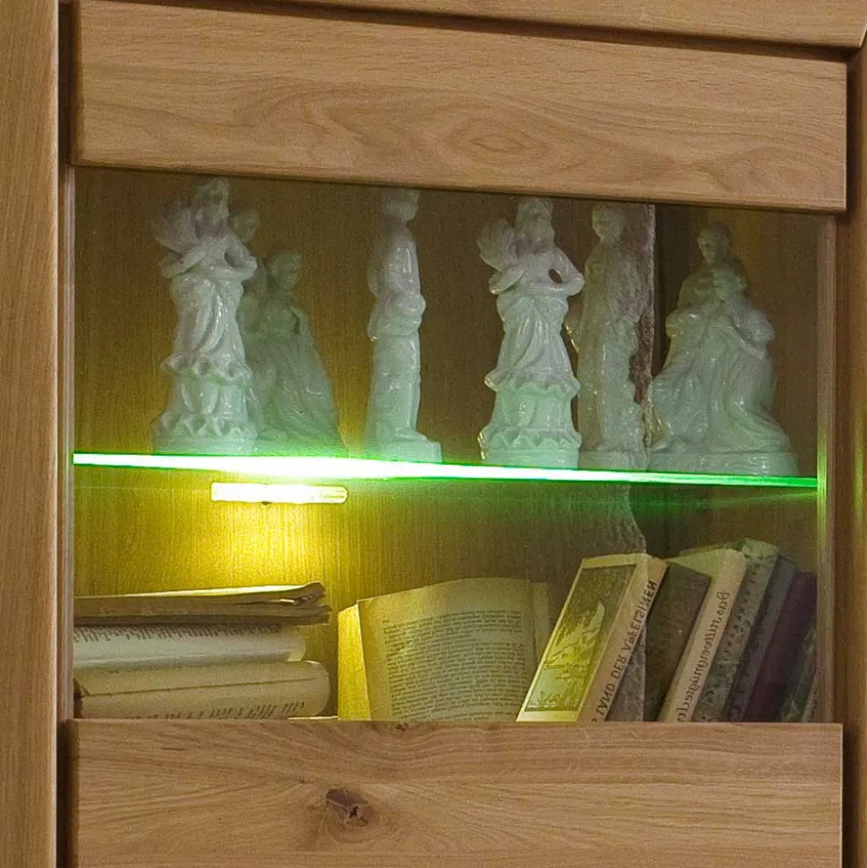 Wohnzimmer Anbauwand Croconia aus Wildeiche Massivholz (dreiteilig)