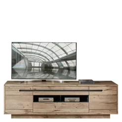 Wohnzimmer Anbauwand Holz Look - Zelio (dreiteilig)