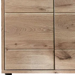 Wohnzimmer Anbauwand Holz Look - Zelio (dreiteilig)