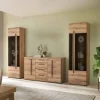 Wohnzimmer Anbauwand in Eiche - Brocus (dreiteilig)