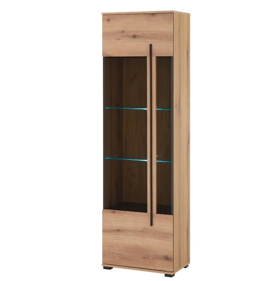Wohnzimmer Anbauwand in Eiche - Brocus (dreiteilig)