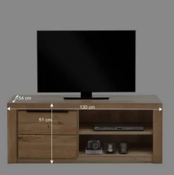 Wohnzimmer Anbauwand teilmassiv - Nelenia (vierteilig)
