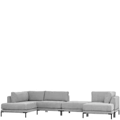 Wohnzimmer Beistellhocker in Hellgrau - Horedion