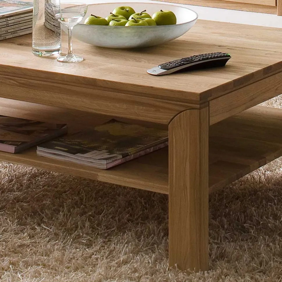Wohnzimmer Couchtisch Croconia aus Wildeiche Massivholz