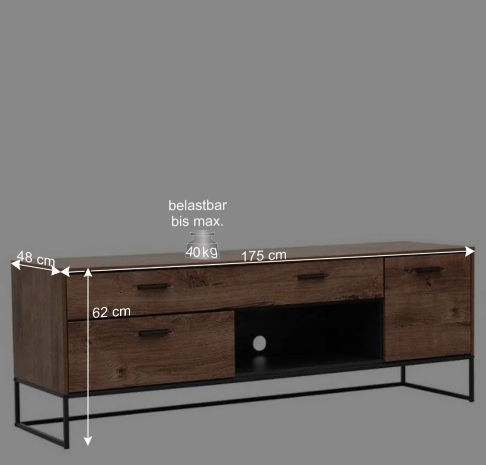 Wohnzimmer Design Wohnwand Möbelset - Xindus (vierteilig)