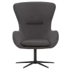 Wohnzimmer Designsessel in Dunkelgrau Stoff - Dessina
