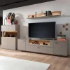 Wohnzimmer Möbelset in Grau - Teorina (dreiteilig)