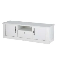 Wohnzimmer Möbelset in weißer Holzoptik Pinie - Liancos (vierteilig)