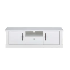 Wohnzimmer Möbelset in weißer Holzoptik Pinie - Liancos (vierteilig)
