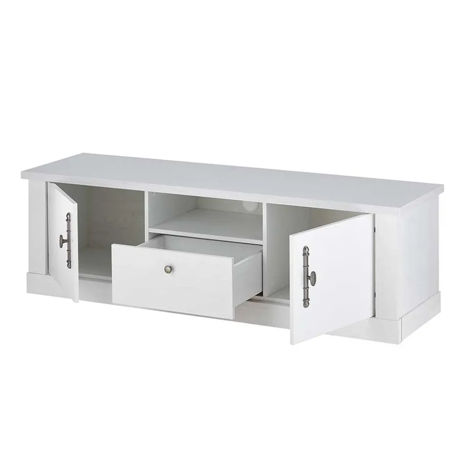 Wohnzimmer Möbelset in weißer Holzoptik Pinie - Liancos (vierteilig)