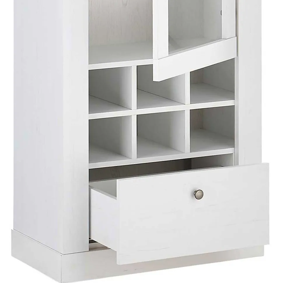 Wohnzimmer Möbelset in weißer Holzoptik Pinie - Liancos (vierteilig)