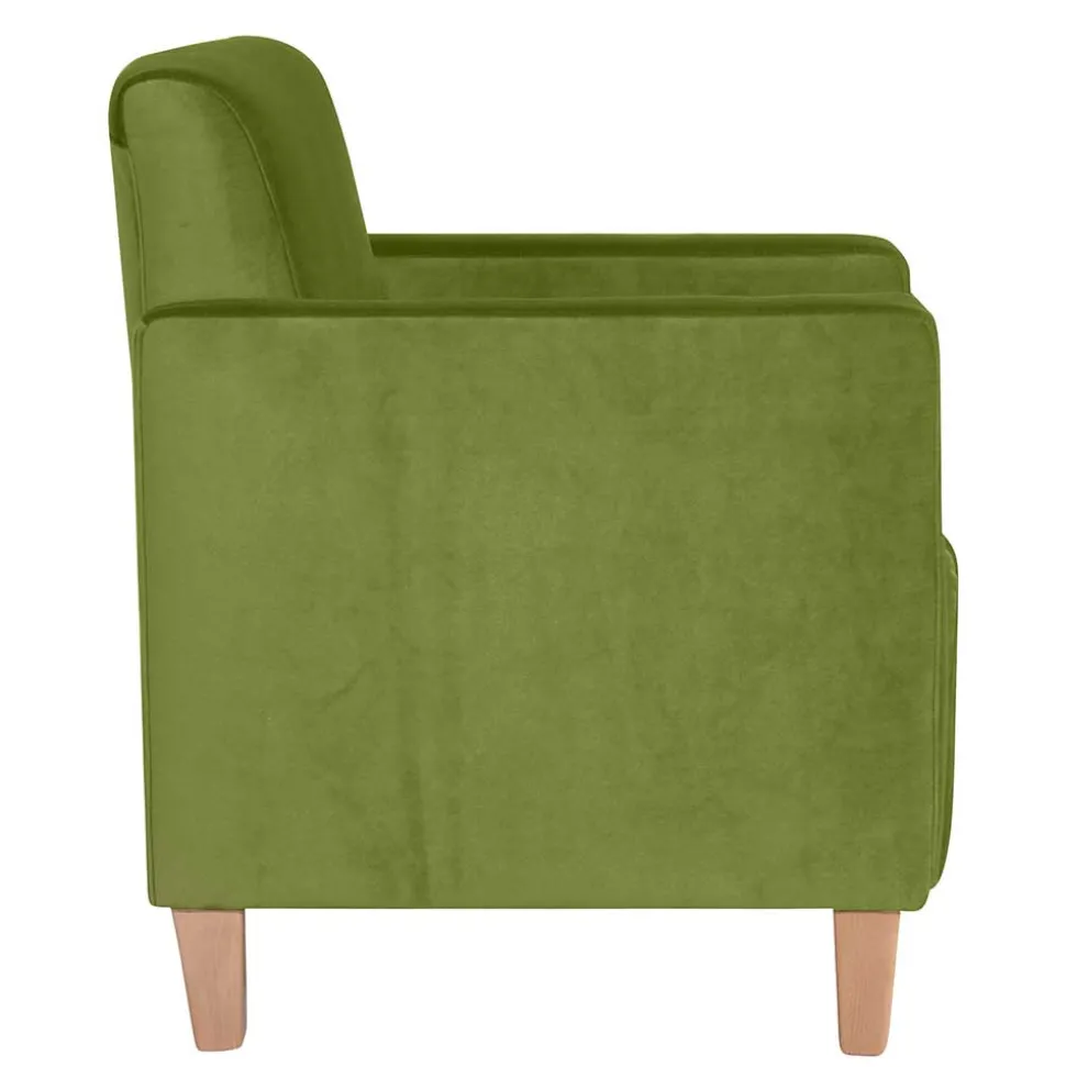 Wohnzimmer Polstersessel in Oliv Grün - Younger