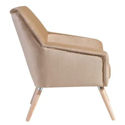 Wohnzimmer Polstersessel in Beige Samtvelours - Enzuena