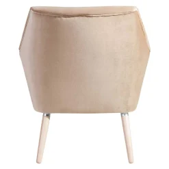 Wohnzimmer Polstersessel in Beige Samtvelours - Enzuena