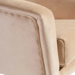 Wohnzimmer Polstersessel in Beige Samtvelours - Enzuena