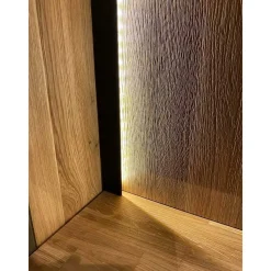 Wohnzimmer Schrank aus Asteiche Massivholz & Glas - Clenza