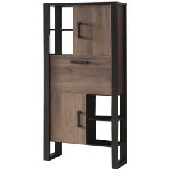Wohnzimmer Schrank in Nussbaum Optik - Dudleys I