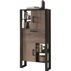 Wohnzimmer Schrank in Nussbaum Optik - Dudleys I