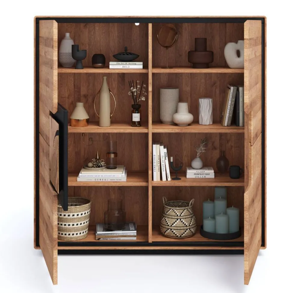 Wohnzimmer Schrank mit Hirnholz Applikation - Shipper