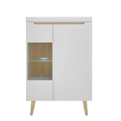 Wohnzimmer Schrankset im Skandi Design - Ginko (vierteilig)