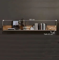 Wohnzimmer Schrankwand Lisepio mit Beleuchtung (fünfteilig)