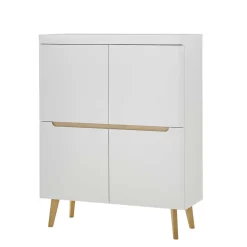 Wohnzimmer Schränke und Wandboard Set - Ginko (vierteilig)