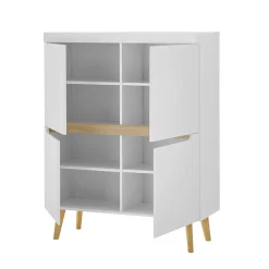 Wohnzimmer Schränke und Wandboard Set - Ginko (vierteilig)