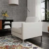 Wohnzimmer Sessel in Creme und Silber - Calaccio