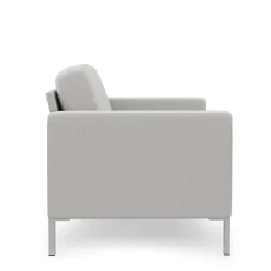 Wohnzimmer Sessel in Creme und Silber - Calaccio